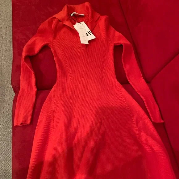 Zara SKATER KNIT DRESS - Picture 9 of 9